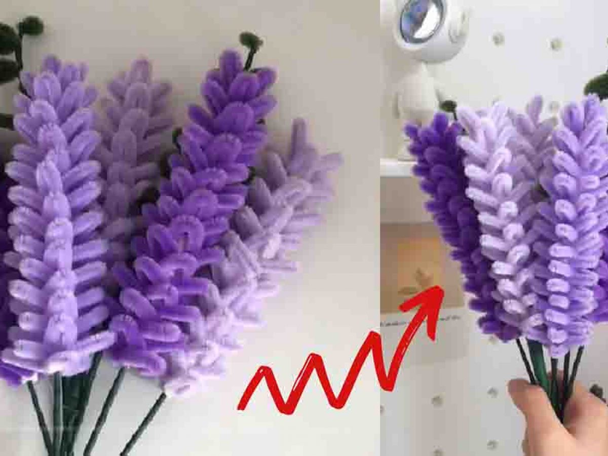 DIY Pipecleaner Lavender Flowers Tutorial